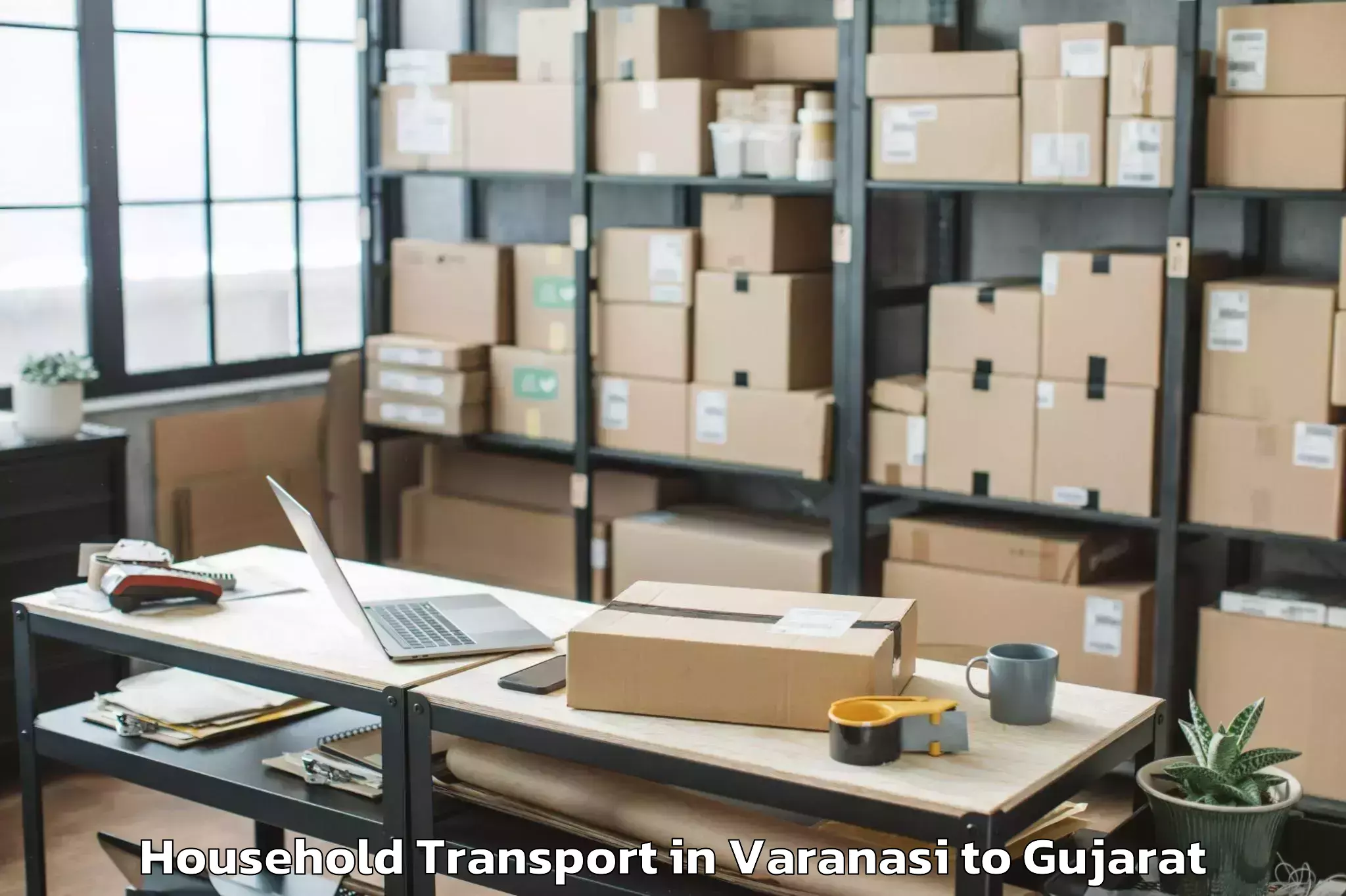 Professional Varanasi to Limbdi Household Transport